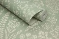 Tapeta na ścianę w drobne liście polne kwiatki zioła w stylu skandynawskim