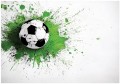Fototapeta zielona eksplozja piłki nożnej na jasnym tle do pokoju fana