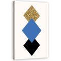 Obraz na płótnie obraz na ścianę geometria niebieska czarna 40 x 60