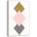 Obraz na płótnie obraz na ścianę geometria różowa szara 40 x 60