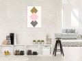 Obraz na płótnie obraz na ścianę geometria różowa szara 40 x 60