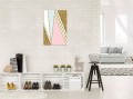 Obraz na płótnie obraz na ścianę geometria złota różowa 40 x 60