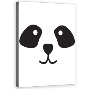 Obraz na płótnie obraz na ścianę panda czarno biały minimalistyczny