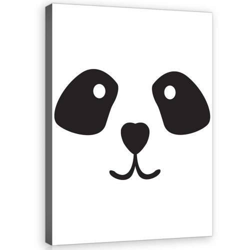 Obraz na płótnie obraz na ścianę panda czarno biały minimalistyczny