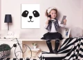 Obraz na płótnie obraz na ścianę panda czarno biały minimalistyczny