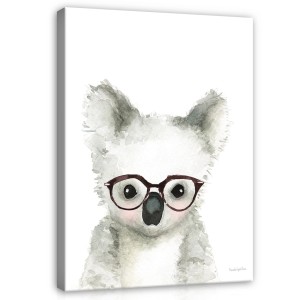 Obraz na płótnie obraz na ścianę biały szary koala 75 x 100