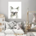 Obraz na płótnie obraz na ścianę biały szary koala 75 x 100
