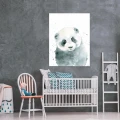 Obraz na płótnie obraz na ścianę biały szary panda 75 x 100