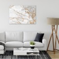 Obraz na płótnie obraz na ścianę biały złoty marmur elegancja 100 x 75