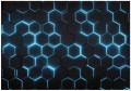 Fototapeta 3d heksagony czarny niebieski nowoczesny wzór geometryczny na ś