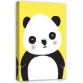 Obraz na płótnie obraz na ścianę żółty biały panda dekoracja dzieci 40x60