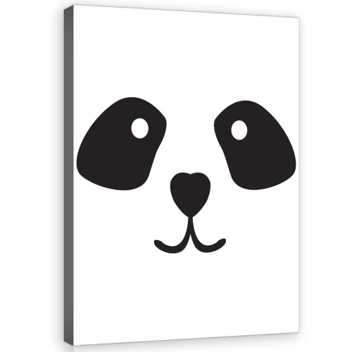 Obraz na płótnie obraz na ścianę biały czarny panda twarz 40x60