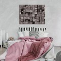 Obraz na płótnie obraz na ścianę czarny kwadratowa mozaika drewno 75x100
