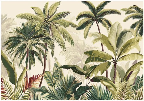 Fototapeta palmy zielone tropikalny las