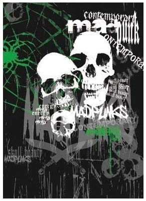 FOTOTAPETA MŁODZIEŻOWA FOTOTAPETY CZASZKI CZARNA BIAŁA 184x254