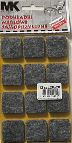 PODKŁADKI FILCOWE SAMOPRZYLEPNE POD MEBLE KRZESŁA STÓŁ 28X28