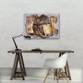 Obraz na płótnie obraz na ścianę pomarańczowy szary dinozaur 70 x 50