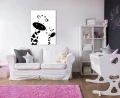 Obraz na płótnie obraz na ścianę biały czarny żyrafa 50 x 70