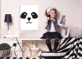 Obraz na płótnie obraz na ścianę biały czarny panda 50 x 70