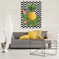 Obraz na płótnie obraz na ścianę żółty zielony ananas 75 x 100