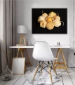 Obraz na płótnie obraz na ścianę czarny złoty miechunka 70 x 50