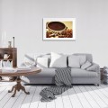 Obraz na płótnie obraz na ścianę brązowy beżowy kawa mielona 60 x 40