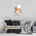 Obraz na płótnie obraz na ścianę biały beżowy spa z orchideą 40 x 60