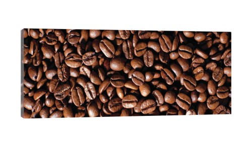 Obraz na płótnie obraz na ścianę brązowy czarny ziarna kawy 145 x 45