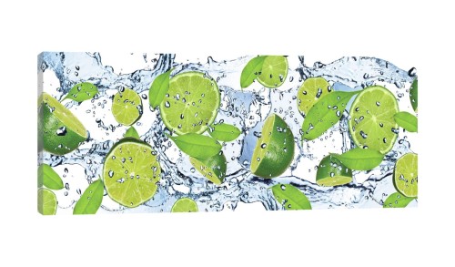 Obraz na płótnie obraz na ścianę zielony niebieski limonki w wodzie 145