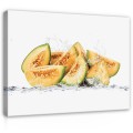 Obraz na płótnie obraz na ścianę pomarańczowy zielony melon 100 x 75