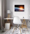 Obraz na płótnie obraz na ścianę niebieski pomarańczowy planeta 60 x 40