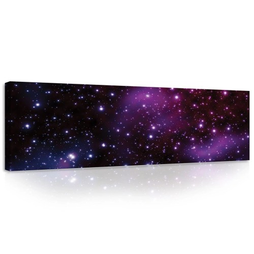 Obraz na płótnie obraz na ścianę fioletowy czarny kosmos 145 x 45