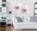 Obraz na płótnie obraz na ścianę różowy biały kwiatowy motyw 100 x 75