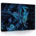 Obraz na płótnie obraz na ścianę niebieski fioletowy liście 100 x 75