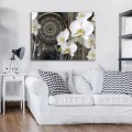 Obraz na płótnie obraz na ścianę brązowy biały orchidee 100 x 75