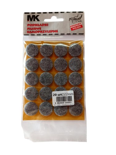 Podkładki filcowe samoprzylepne MK 022mm 20 sztuk