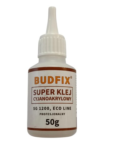 KLEJ CYJANOAKRYLOWY RZADKI ŚREDNI GĘSTY 50G sekundowy błyskawiczny Budfix