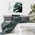 Obraz na płótnie obraz na ścianę zielony biały liść monstera 100 x 75
