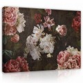 Obraz na płótnie obraz na ścianę różowy beżowy kwiaty vintage 100 x 75