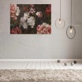 Obraz na płótnie obraz na ścianę różowy beżowy kwiaty vintage 100 x 75