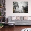 Obraz na płótnie obraz na ścianę szary złoty liście botaniczne 100 x 75