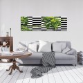 Obraz na płótnie obraz na ścianę palma zielony czarny 145 x 45