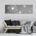 Obraz na płótnie obraz na ścianę dmuchawce szary biały 145 x 45