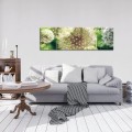 Obraz na płótnie obraz na ścianę dmuchawce zielony biały 145 x 45