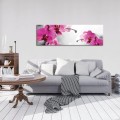 Obraz na płótnie obraz na ścianę storczyk różowy biały 145 x 45