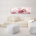 Obraz na płótnie obraz na ścianę kwiaty różowy biały 145 x 45