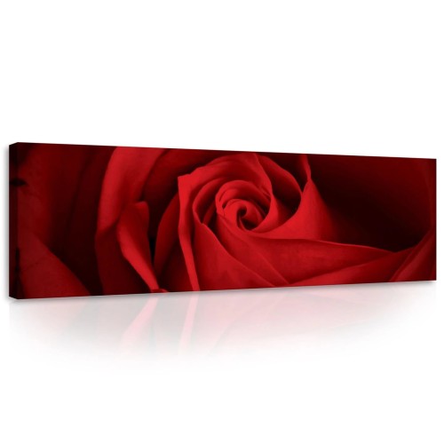 Obraz na płótnie obraz na ścianę róża czerwony czarny 145 x 45