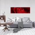 Obraz na płótnie obraz na ścianę róża czerwony czarny 145 x 45