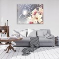 Obraz na płótnie obraz na ścianę magnolia różowy szary 100 x 75
