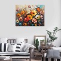 Obraz na płótnie obraz na ścianę kwiaty pomarańczowy żółty 100 x 75